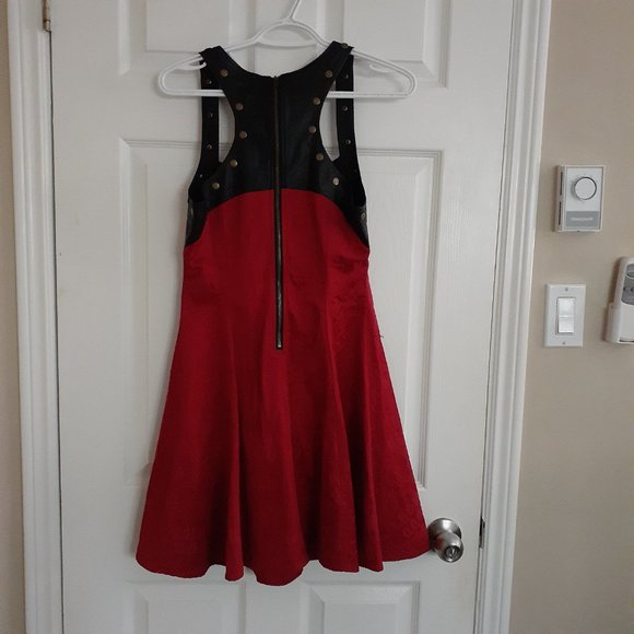 Hot Topic Red Midi Sundress Halter Neckline - Picture 4 of 13